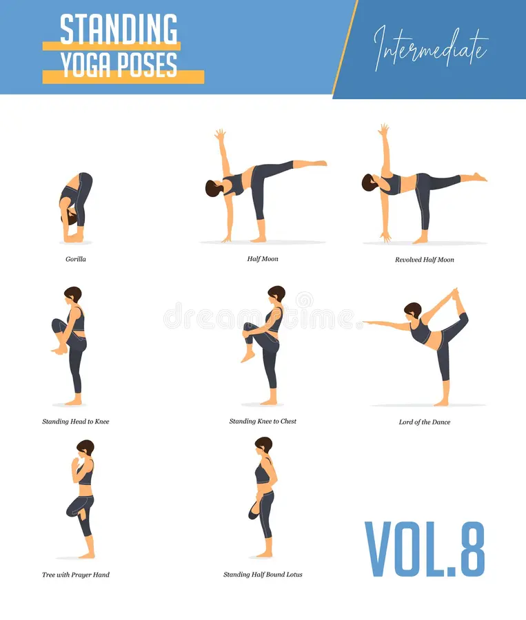 standing yoga poses poster