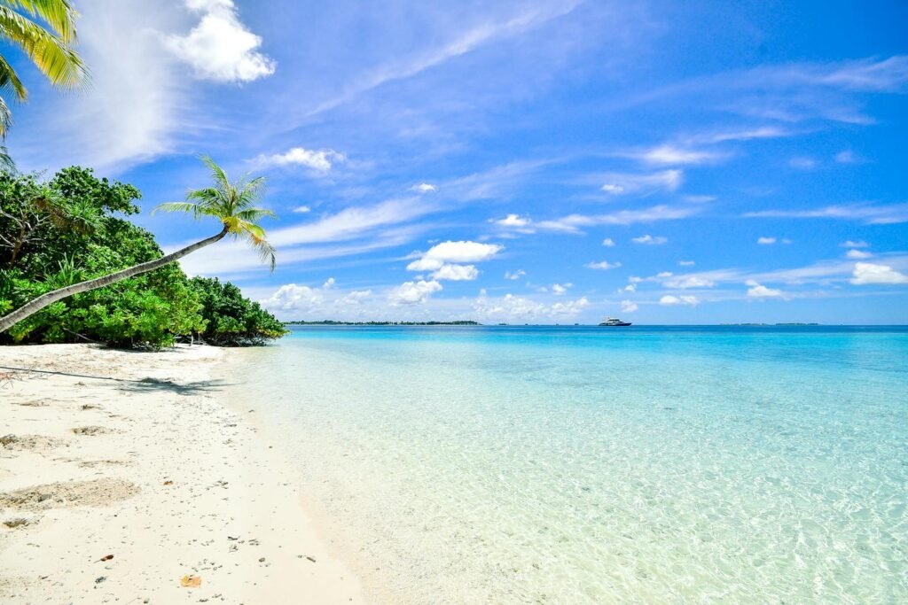 A beautiful sandy beach with clear water and blue skies is what visualize with a clear mind using relaxation techniques